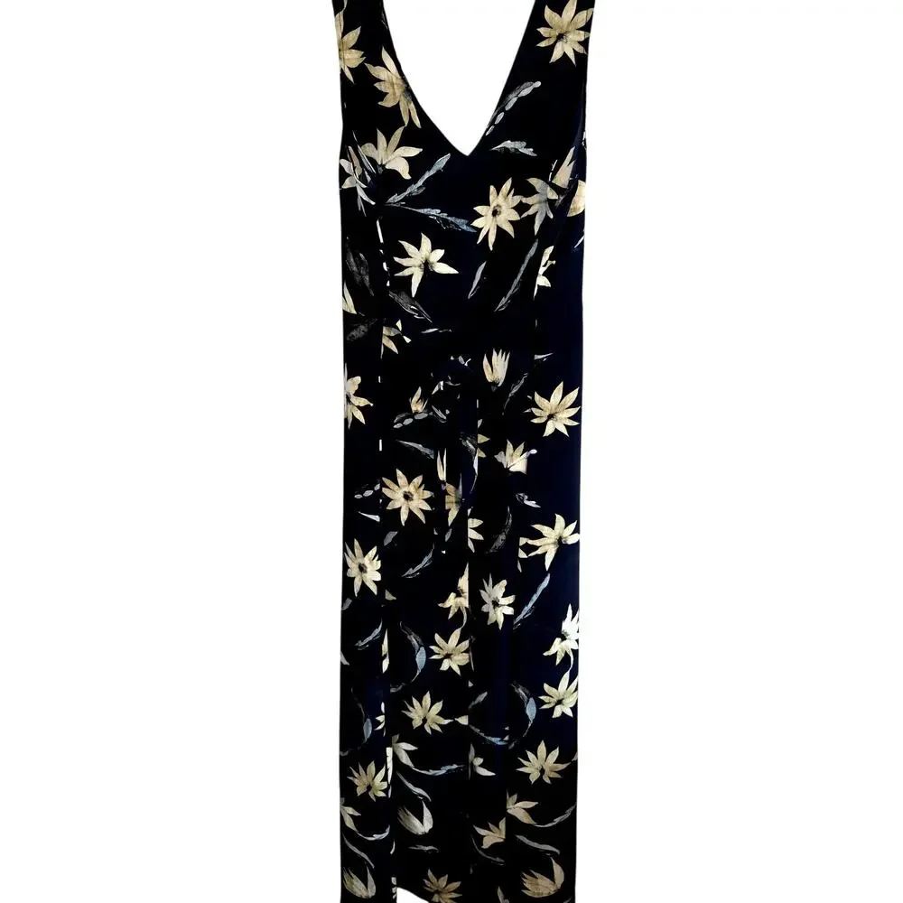 Max Taylor 5 / 6 Junior Teen Navy Daisy Sleeveless Sun Dress Kids Size Medium M